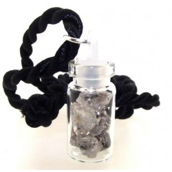 Witches Fingers Gemstone Crystal Glass Bottle Pendant